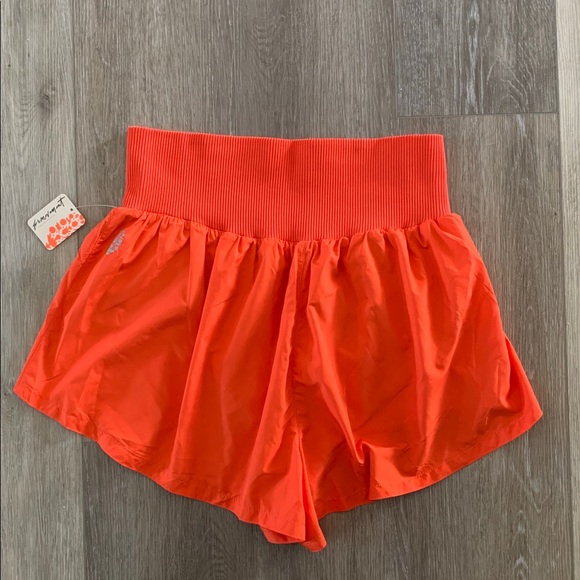 FP MOVEMENT Carpe Diem Shorts NWT Scarlet Flame Orange - Picture 7 of 11